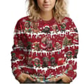 Jule 3D Digital Print Crew Neck Sweater Gave - HQ20 - Størrelse S S