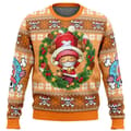Julesweatshirt med rund hals, pullover, 3D-printet vinterlangærmet sweatshirt - EL2059 - Størrelse M M