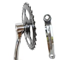 Miniatyrbild 2 av 5: Enkelväxlad 42t Vikbar Cykel Vevarm Vägcykel 152mm Vevarm Ihålig Tandplatta Cykelhjul