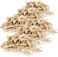 100x Mini Lotus Klesklyper i Tre, Små Klesklyper i Tre som D