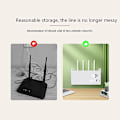 Miniatyrbild 3 av 5: Väggmonterad Wifi-Routerhylla med förvaring