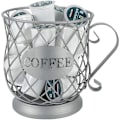 Miniatyrbild 1 av 4: Kaffe Kapselkopp Vävd Järntråd Ihålig Förvaring Frukt Grönsaks Korg Elegant Picknickbricka Torkning Mat Dammskyffel Multifunktionell