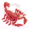Miniatyrbild 1 av 8: Skorpion Simuleringsleksak Rörlig Utdragbar s Modell Red gold