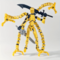 Miniatyrbild 7 av 8: Färdigmonterad 18.3cm T13 Actionfigur 3D-Printad Multi-ed A1
