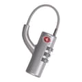 Bärbar säkerhet TSA Customs Code Lock Lösenord Stålkabel Silver