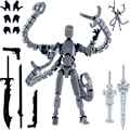 Miniatyrbild 1 av 8: Färdigmonterad 18.3cm T13 Actionfigur 3D-Printad Multi-ed A7