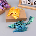 Miniatyrbild 6 av 8: Fjäderbeklädd Wyvern Drake Drake Ledig Drake 3D-tryckt Purple gold