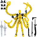 Miniatyrbild 1 av 8: Färdigmonterad 18.3cm T13 Actionfigur 3D-Printad Multi-ed A5