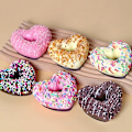 Miniatyrbild 6 av 8: 6 st/Set 3D Hjärta Donuts Kylskåpsmagneter Kit Simulering 6pcs
