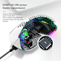 Miniatyrbild 5 av 5: Wired Mouse RGB Light Honeycomb Gaming Mouse USB Desktop A1