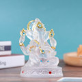 Miniatyrbild 5 av 5: Ganesh Hindu Elephant God Staty Resin Transparent Staty