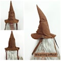 Miniatyrbild 2 av 8: Häxmästarehatt Sorteringshatt Läder Halloween Utstyrningshatt Brown