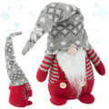 Tomte julfigur röd med böjbar mössa, 38 cm