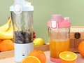 Miniatyrbillede 2 af 10: Bærbar USB-blender 600 ml blå 6 blad isknusfunktion Type-C