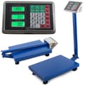 Plattformvåg 300 kg med LCD-display, vågplatta 40x50 cm, blå