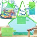 Strandväska i mesh storlek L 46x60x22 cm hopfällbar