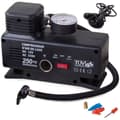 Luftkompressor 230V/12V 250 PSI med tryckmätare och 3 munstycken