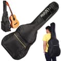 Gitarrfodral för akustisk gitarr polyester svart 105 cm med fickor