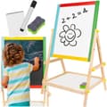 Dubbelsidig magnetisk barnritbräda med krita & whiteboard 65,5 cm