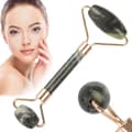 Jade roller ansiktsmassage 2 rullar naturlig jadesten 13,5 cm