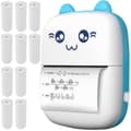 Bärbar mini fotoprinter termisk Bluetooth för mobil/surfplatta, 11 rullar