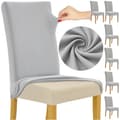 Tuolinpäälliset 6-pack elastiset vaaleanharmaa 65x40x35 cm yleismalliset
