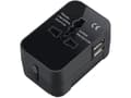 Miniatyrbild 3 av 11: Universell reseadapter 2x USB svart, UK/EU/US/AUS (Type G/C/A/I)
