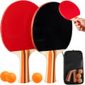 Bordtennisset 2 racketar + 3 bollar med fodral