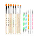 Miniatyrbild 1 av 5: Nagelverktyg - 7 Penslar & 5 Dotting Tools för Perfekt
