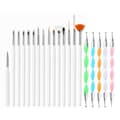 Set med 20 st Nagelverktyg - Penslar och Dotting Tools
