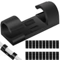 Kabelhållare självhäftande kabelclips 20-pack, max 7 mm, plast