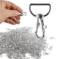 Karbinhake fiskmodell svängbar silver 3,7 cm 500-pack