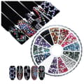 Rhinestones Glitterstenar i Förvaringsask för Nail Art Dekoration multifärg