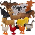 Gårdsdjur leksaksfigurer 12-pack i PVC för barn 3-10 år
