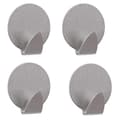 Självhäftande väggkrokar rostfritt stål 4-pack silver 4 x 3,5 cm
