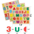 Miniatyrbild 11 av 11: Träpussel Barn Pedagogisk Lärleksak Gåva Djur N letter onesize