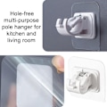 Miniatyrbild 11 av 11: Självhäftande Gardinstång Väggfästen Krokar Justerbar Handdukshållare Badrum Hemfixering P9g2 Transparent 2pcs