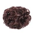 Miniatyrbild 7 av 11: Stor kam flätat chignon naturligt rörigt bulle uppdo klämma i hårpaj natural black 1pcs