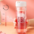 Miniatyrbild 5 av 11: Hälsobevarande vattenflaska med separator för teörter Ma  pink 1pcs