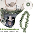 Miniatyrbild 10 av 11: 1,8 m Konstgjord Eukalyptusblad Girlang Vinranka Bröllop Hem Grönska ❀ Växt V6Q9 8857 1pcs