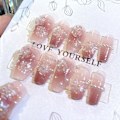Miniatyrbild 4 av 11: Burst Flash Isblå Aurora Bärbara Nagelstickers Långvariga A66 24pcs
