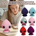 Miniatyrbild 2 av 11: LQQDREX Emotionellt Stöd Plug, Rolig Positiv Mini Stickad Docka Pink 1pcs