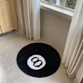 Miniatyrbild 8 av 11: Biljard 8 Ball Matta Rund Tufting Anti-halk Golvmatta Matta Nej blackA 60*60cm