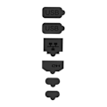 Miniatyrbild 2 av 4: Dammskydd i silikon för Switch 2, 6 i 1 Dammtätt skydd Plug Anti-damm Skydd Laddningsportskydd