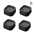 Miniatyrbild 1 av 11: 4-pack Möbelhöjare, 3,45 cm Sänghöjare Kraftiga för Tab Black One size