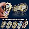 Miniatyrbild 6 av 11: Kugghjul Svänghjul Fingertopp Gyro Kedjor Fidget Spinner Met Golden-black 1pcs