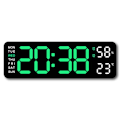 Miniatyrbild 1 av 11: Med kalenderdatum Temperatur LED Stor Display USB Digital Väggklocka R9 Black shell green light 1pcs