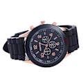 Miniatyrbild 1 av 11: Färgad Jelly Quartz Silikonklocka Damklocka Present Jelly Armbandsur Student Dam F1W9 Black One size