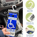 Miniatyrbild 3 av 11: Handikappskylthållare för bil, skydd för parkeringstillstånd, transparent skydd för parkeringsskylt, universella biltillbehör för handikapparkering AA 1pcs