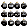 Miniatyrbild 1 av 11: Svordomsfull Julgranskule-Bundle - 12x Roliga Juldekorationer, Julgranskulor I2L4 black 1set